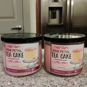 Bath & Body Works Pink Petal Tea Cake Candles